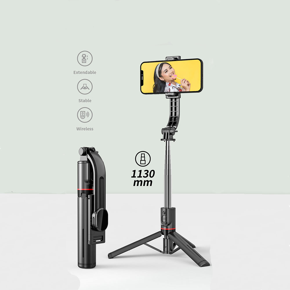 Selfie Stick Bluetooth Techsuit L13, Universal, Black