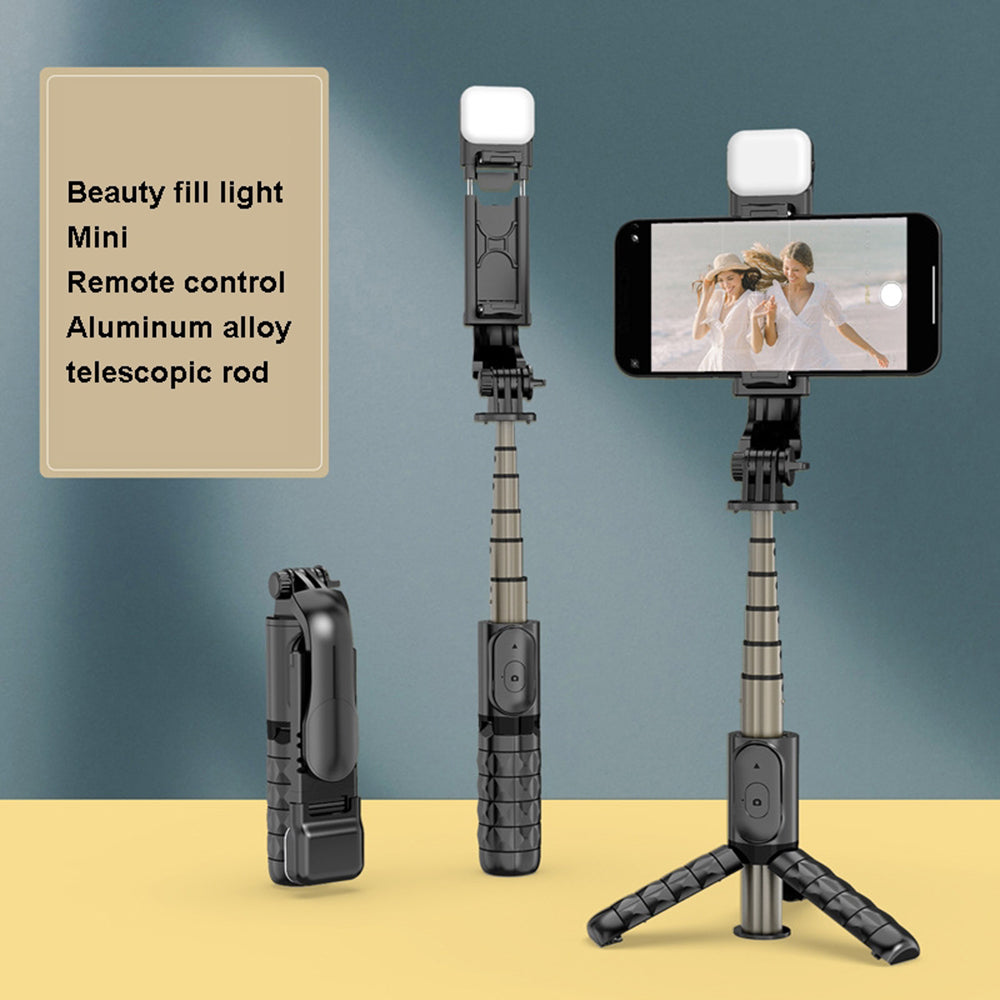 Selfie Stick Bluetooth Techsuit Q10s, Universal, Black