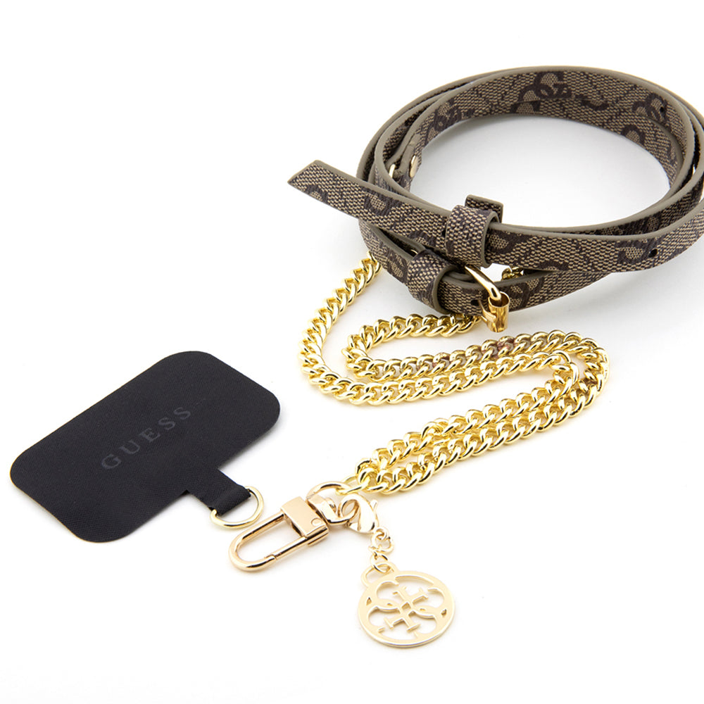 Guess 4G Chain CBDY Phone Strap, Brown