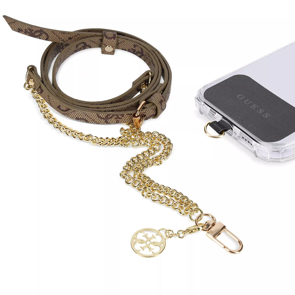 Guess 4G Chain CBDY Phone Strap, Brown