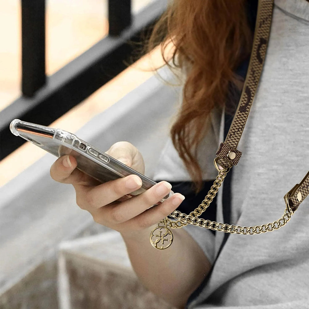 Guess 4G Chain CBDY Phone Strap, Brown