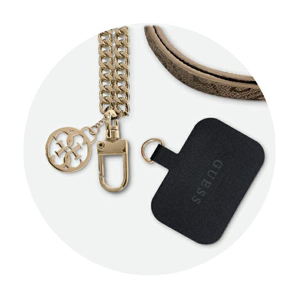 Guess 4G Chain CBDY Phone Strap, Brown