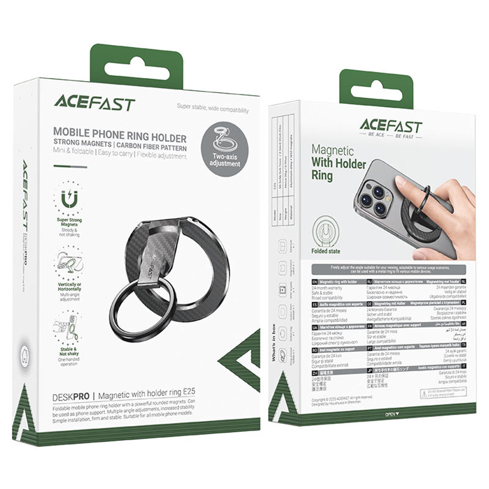 Acefast E25 Ring Holder, Universal, Black