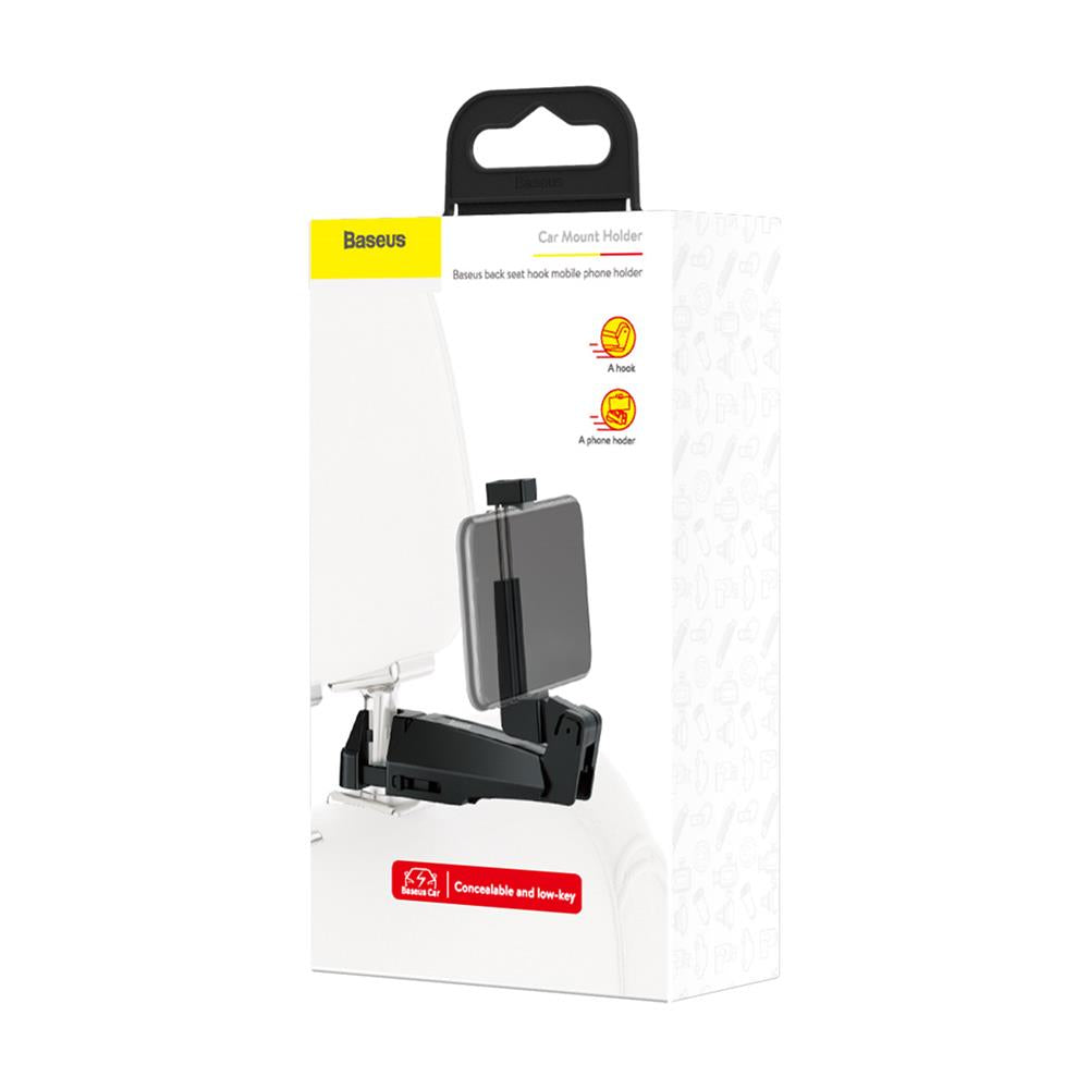 Baseus BackSeat Hook Car Headrest Support, Universal, Black SUHZ-A01