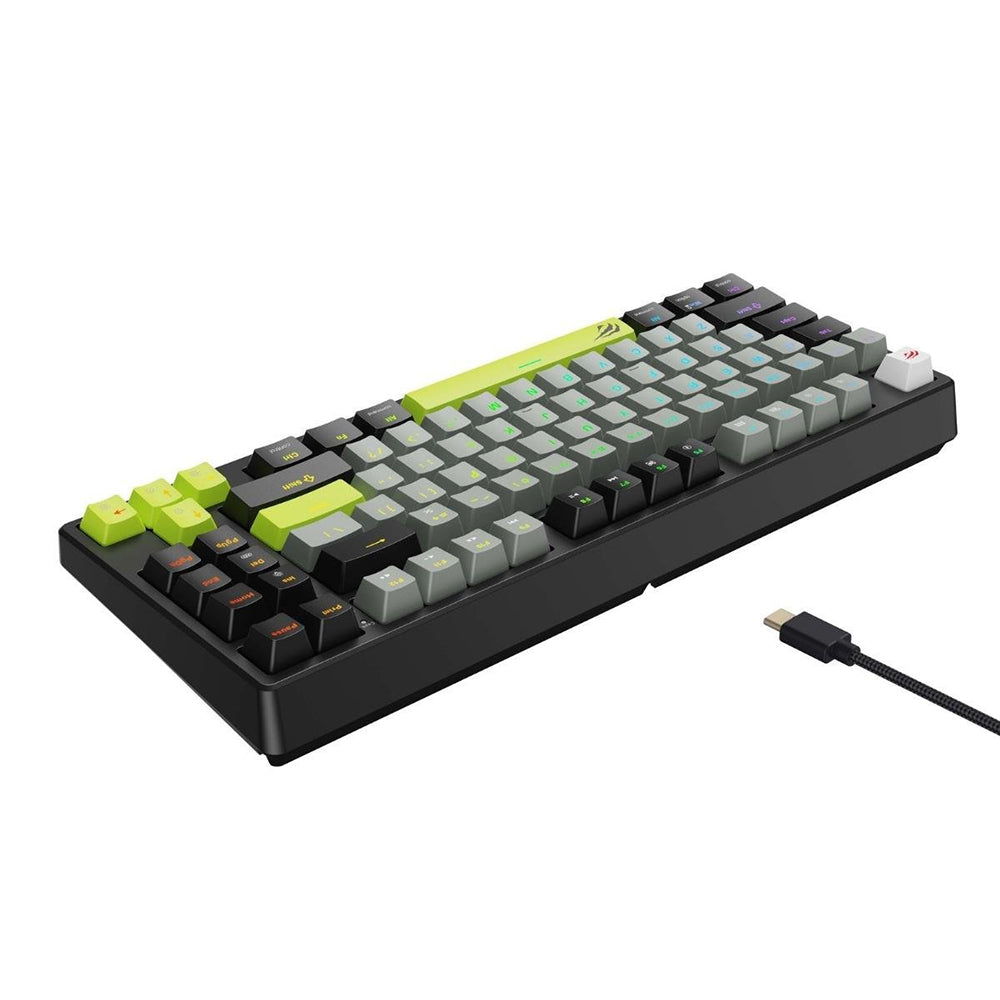 Wired USB Gaming Keyboard HAVIT KB904L, RGB, 1.8m, Black Green