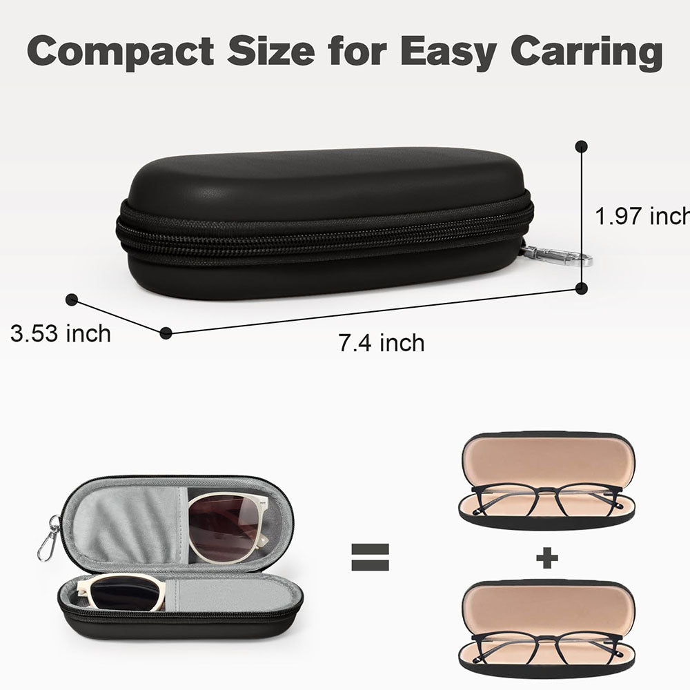 Techsuit ETJ3 Glasses Case, 165mm x 65mm x 40mm, Purple