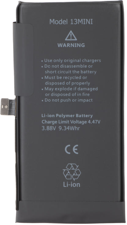 Apple iPhone 13 mini battery, with Flex Band BMS integration (no soldering contacts required) 