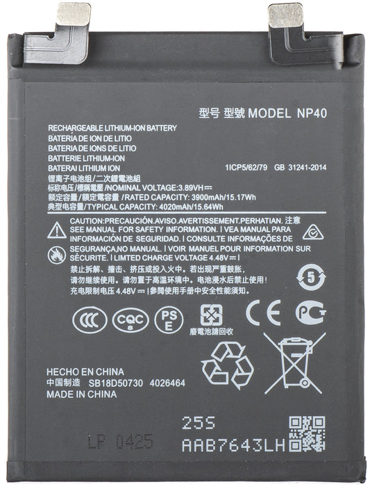 Battery for Motorola Edge 30 Neo, NP40