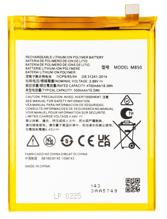 Battery for Motorola Moto G200 5G, MB50