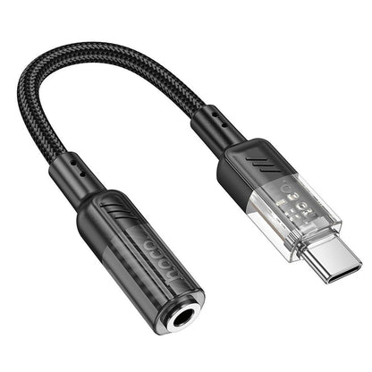 USB-C - 3.5mm Audio Adapter HOCO LS37, Black 