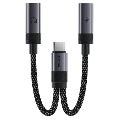 USB-C Audio Adapter - 2 x USB-C Acefast J14, Black