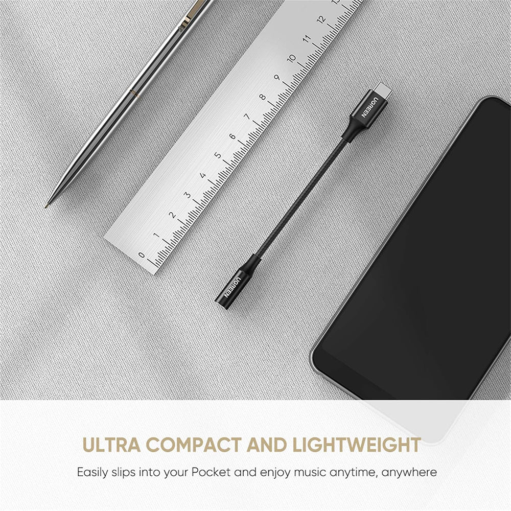 USB-C to 3.5mm Audio Adapter UGREEN AV142, Black