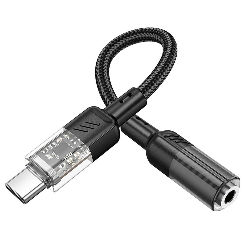 USB-C - 3.5mm Audio Adapter HOCO LS37, Black 