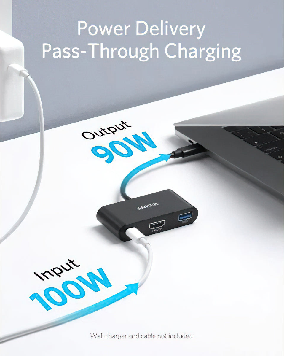 USB-C Audio and Video Adapter - USB-C / HDMI / USB-A Anker PowerExpand, Black A8339HA1