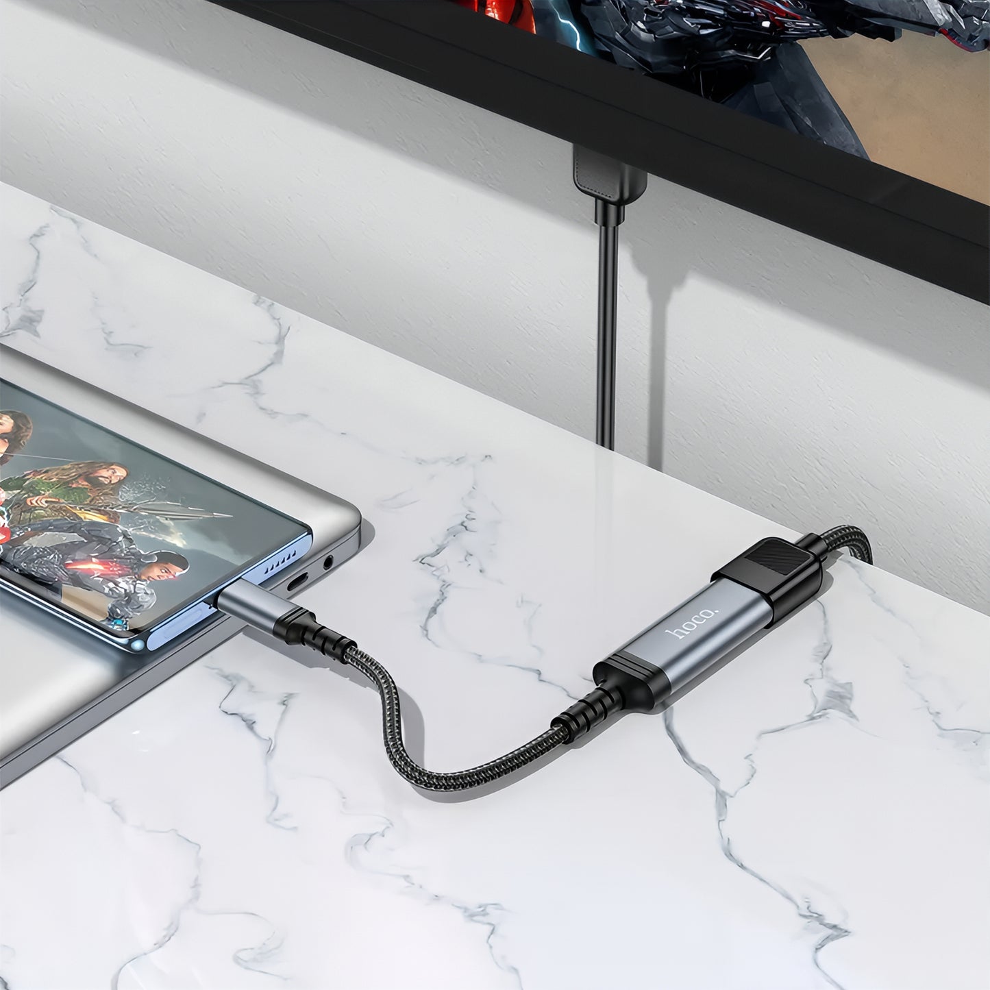 USB-C to HDMI Audio and Video Adapter HOCO UA43A, Gray