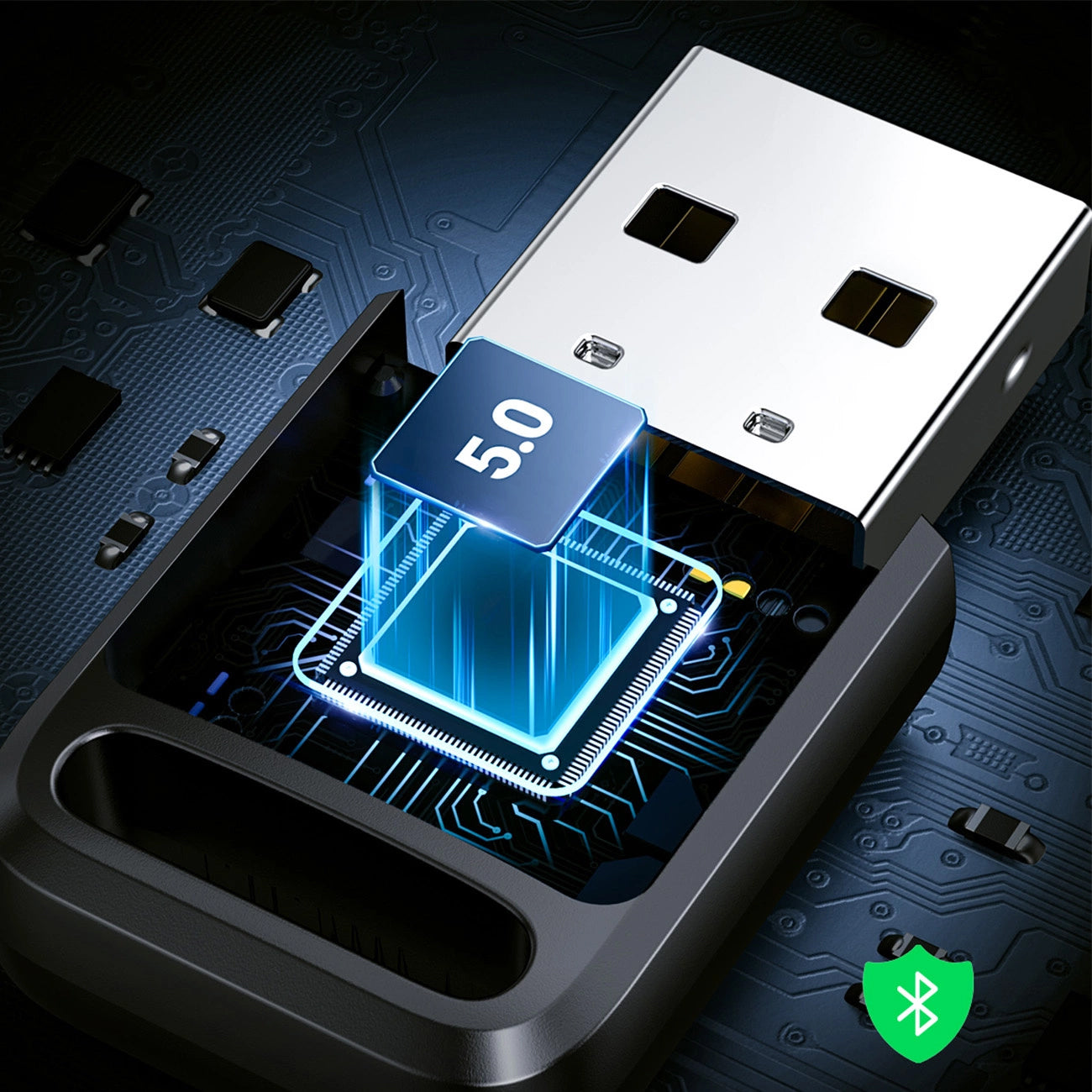 Bluetooth USB Adapter UGREEN CM390-2, Black 
