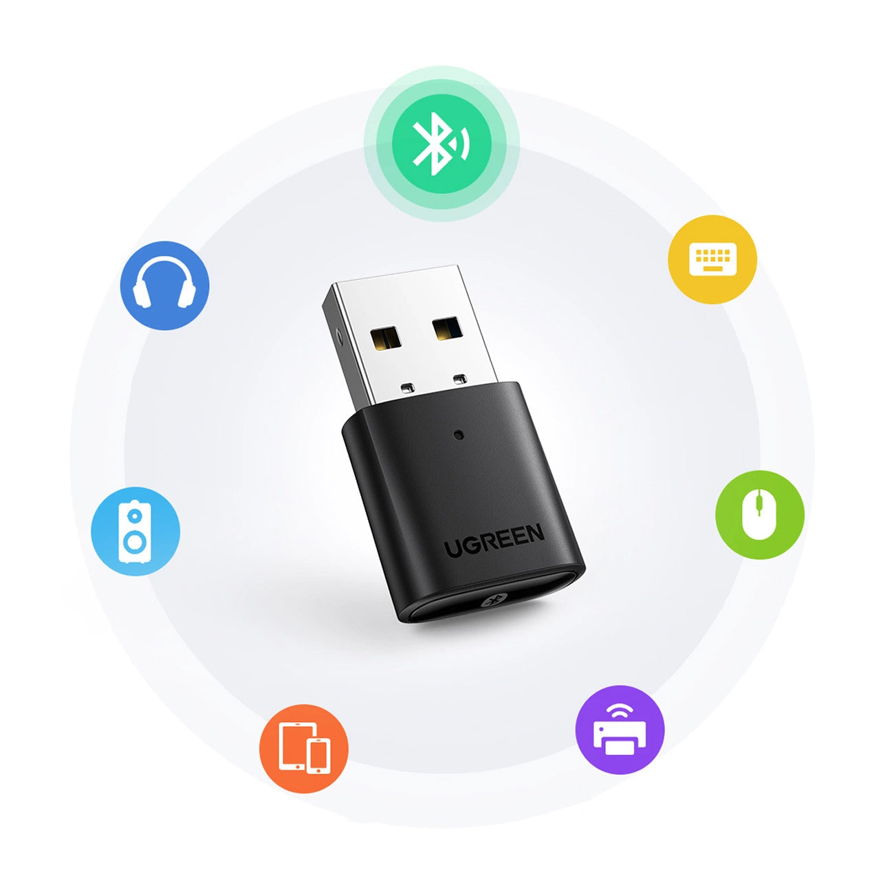 Bluetooth USB Adapter UGREEN CM390, Black 