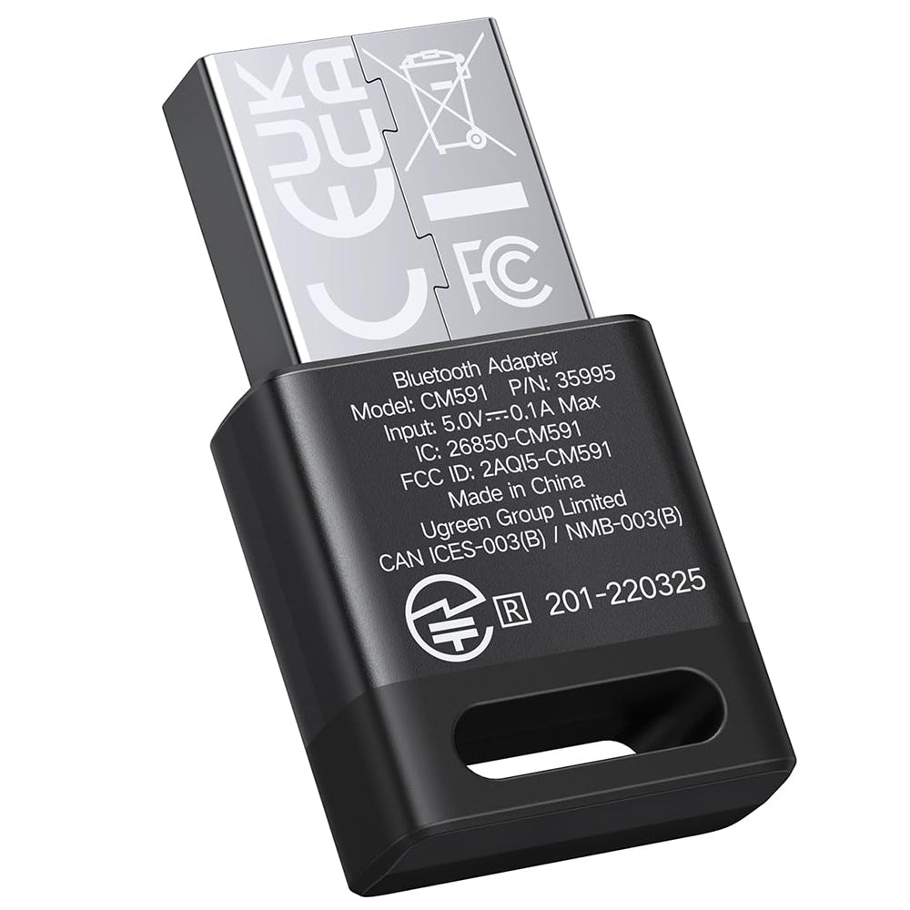 UGREEN CM591 (35995) USB Bluetooth Adapter, Black
