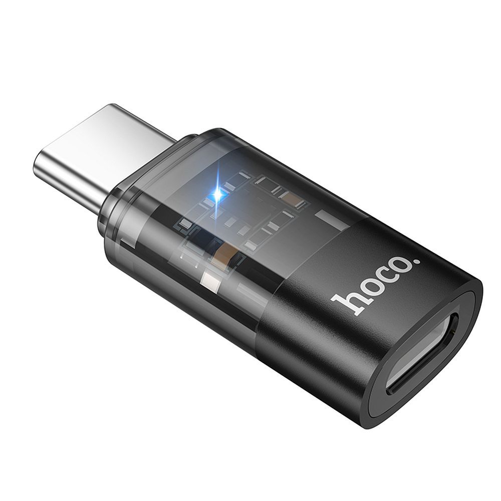 Lightning Data and Charging Adapter - USB-C HOCO UA36D, Black