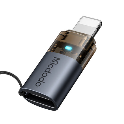 USB-C - Lightning McDodo OT-7630 Data and Charging Adapter, Black