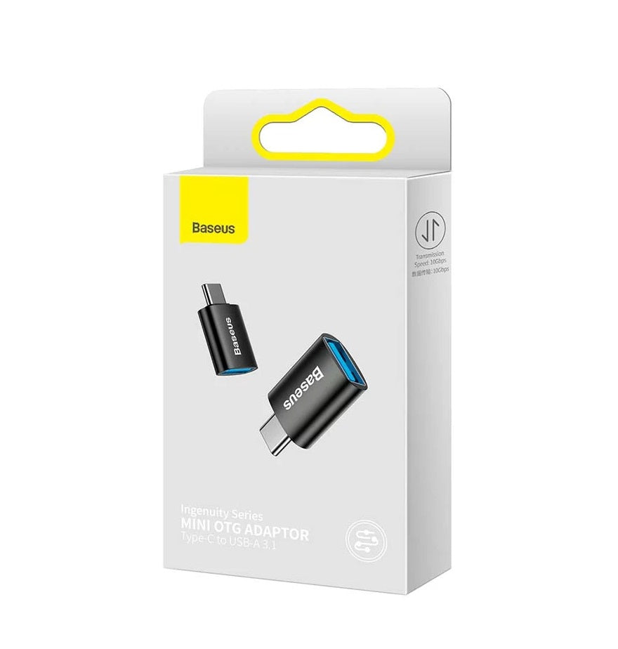 Baseus Ingenuity USB-C to USB-A USB-C OTG Adapter, Black 