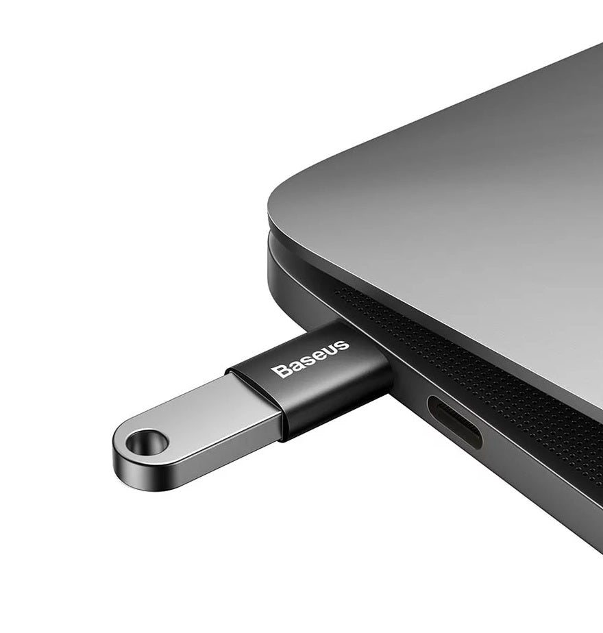 Baseus Ingenuity USB-C to USB-A USB-C OTG Adapter, Black 