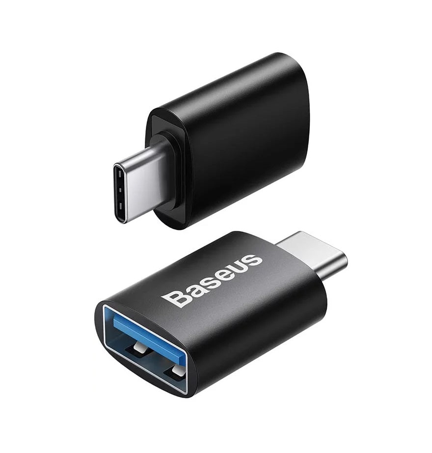 Baseus Ingenuity USB-C to USB-A USB-C OTG Adapter, Black 