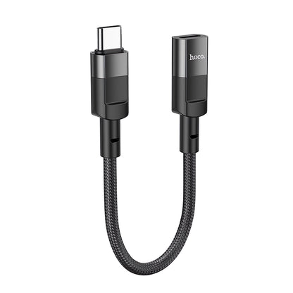 Data and Charging Adapter Lightning - USB-C HOCO U107, 0.1m, Black 