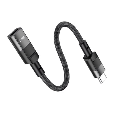 Data and Charging Adapter Lightning - USB-C HOCO U107, 0.1m, Black 