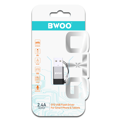 USB-C to USB-A Data and Charging Adapter BWOO BZ-38, Gray