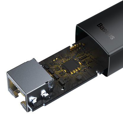 Baseus Lite Network Card, USB-C - RJ45, Black WKQXX000301 