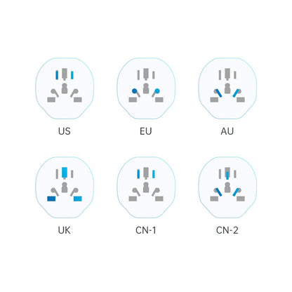 Network Adapter Tech-Protect US / UK / AU / AU / FI / CN - Europe, White 