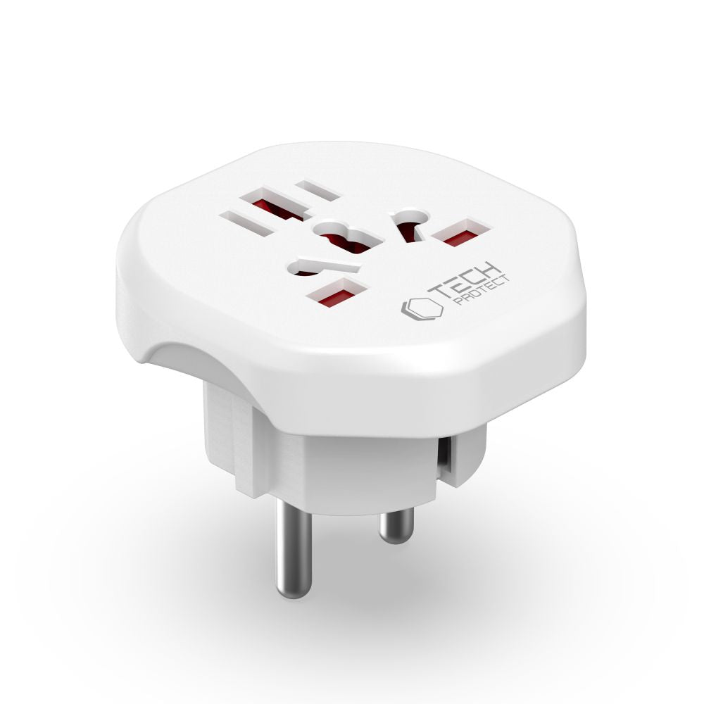 Network Adapter Tech-Protect US / UK / AU / AU / FI / CN - Europe, White 