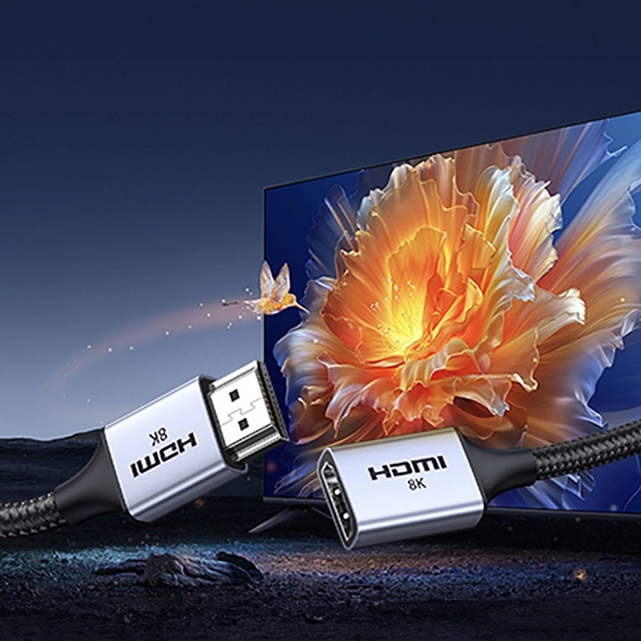 UGREEN HD165 Video Adapter, HDMI - HDMI, 8K, Gray