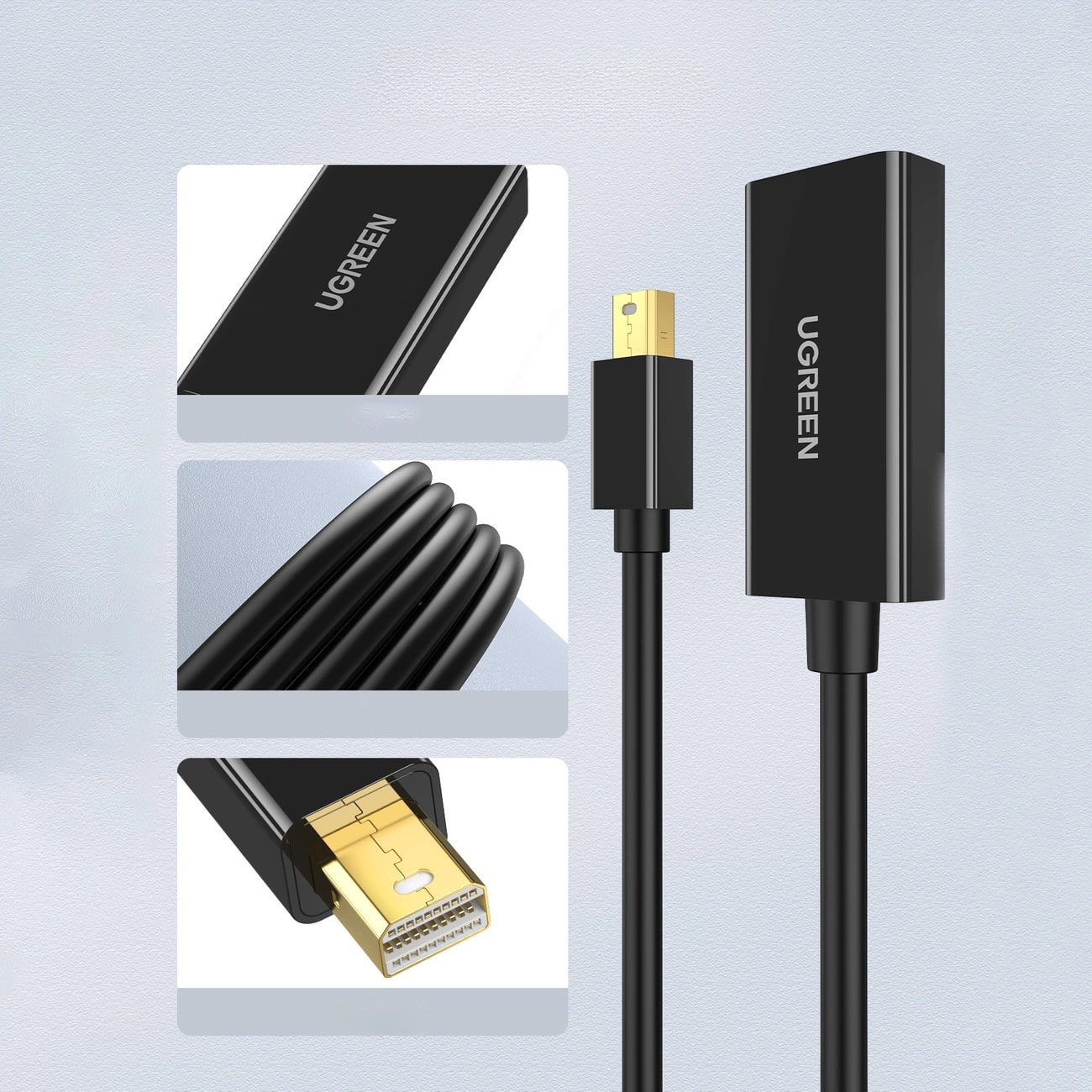 UGREEN MD112 Video Adapter, MiniDisplayPort - HDMI, Black