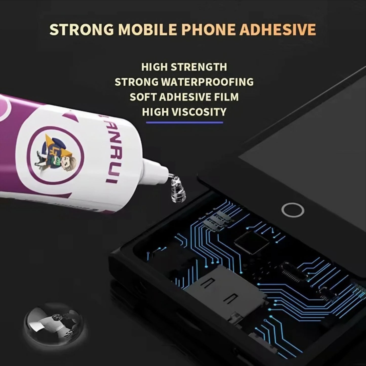 Lanrui I9 Liquid Adhesive, 55ml, Transparent