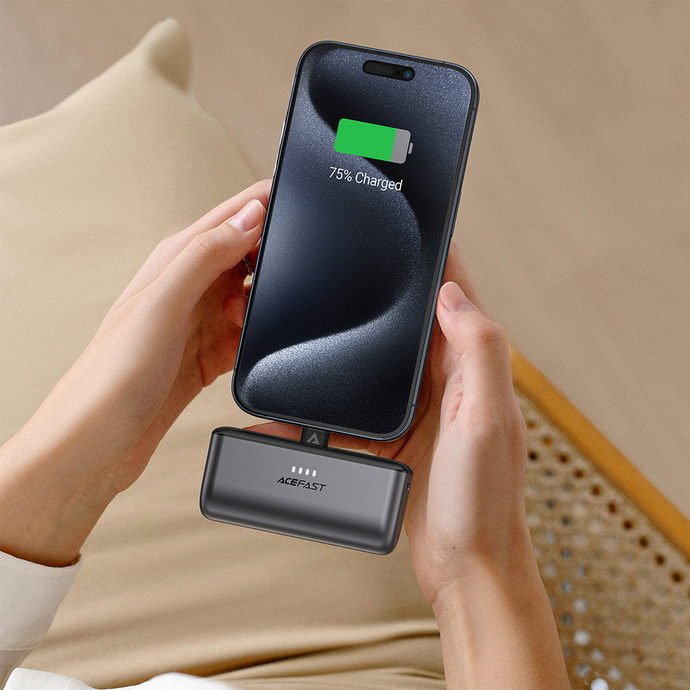 Acefast M9 External Battery, 5000mAh, 20W, PD, 2 x USB-C, Black