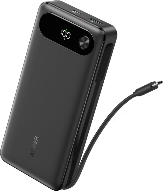 Anker PowerCore External Battery, 20000mAh, 87W, QC + PD, 1 x USB-A - 2 x USB-C, Black, Resealed A1383H11