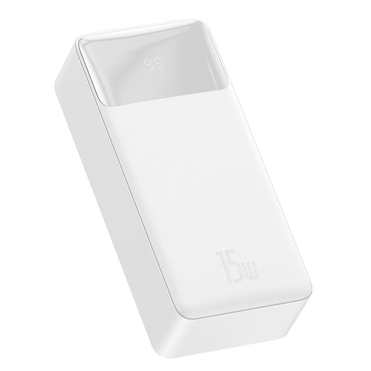 Baseus Bipow External Battery, 30000mAh, 15W, 1 x USB-C - 2 x USB-A, White PPBD050202
