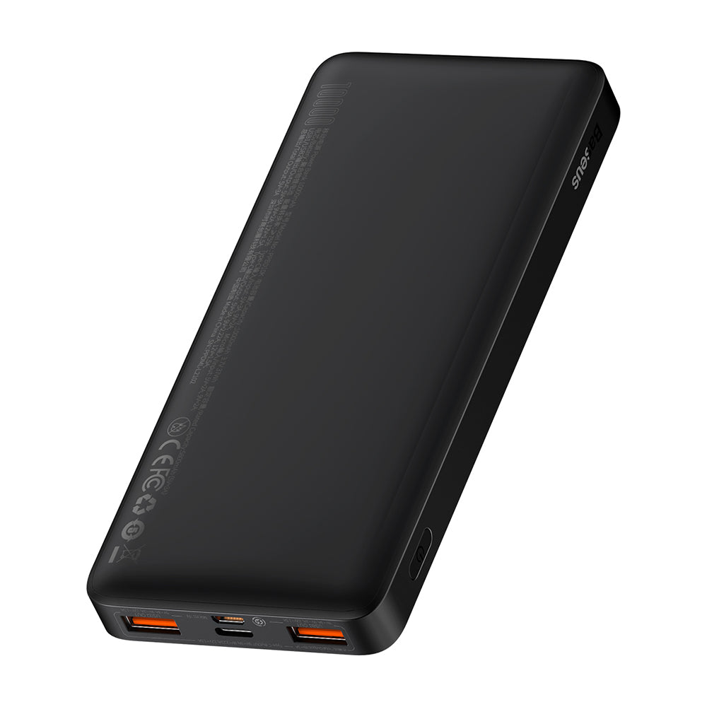 Baseus Bipow External Battery, 10000mAh, 20W, QC + PD, 1 x USB-C - 2 x USB-A, Black PPBD050301