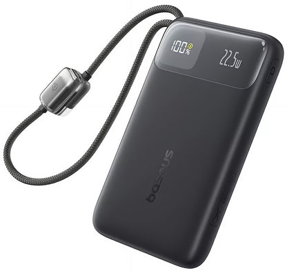 Baseus EnerFill FC11 External Battery, 10000mAh, 22.5W, QC + PD, 1 x Lightning - 1 x USB-A - 2 x USB-C, Black E0027R04