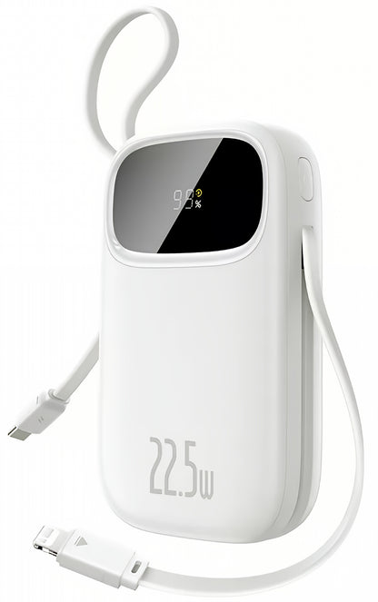Baseus EnerFill FC31 External Battery, 10000mAh, 22.5W, QC + PD, 1 x Lightning - 1 x USB-A - 2 x USB-C, White P10082106213-00