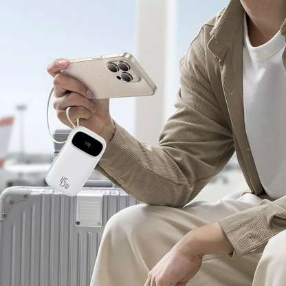 Baseus EnerFill FC31 External Battery, 20000mAh, 45W, QC + PD, 1 x Lightning - 1 x USB-A - 2 x USB-C, White P10082105213-00