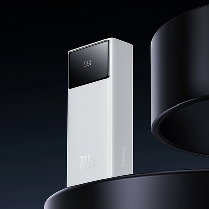 Baseus EnerFill FP41 External Battery, 30000mAh, 22.5W, QC + PD, 1 x USB-C - 2 x USB-A, White E0027K01
