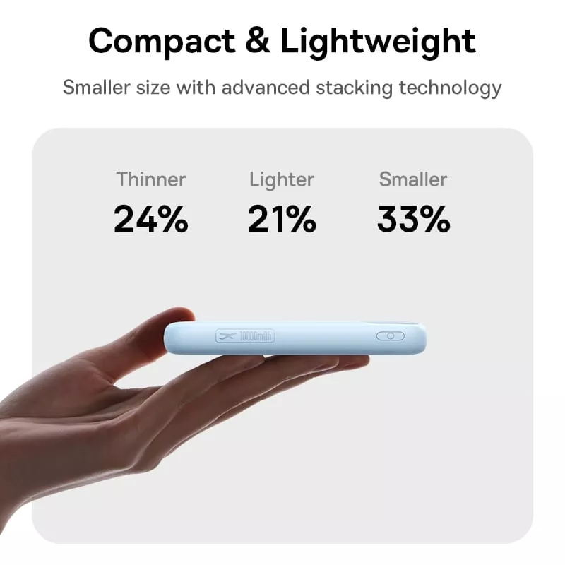 Baseus EnerFill FC11 External Battery, 10000mAh, 22.5W, QC + PD, 1 x Lightning - 1 x USB-A - 2 x USB-C, Black E0027R04