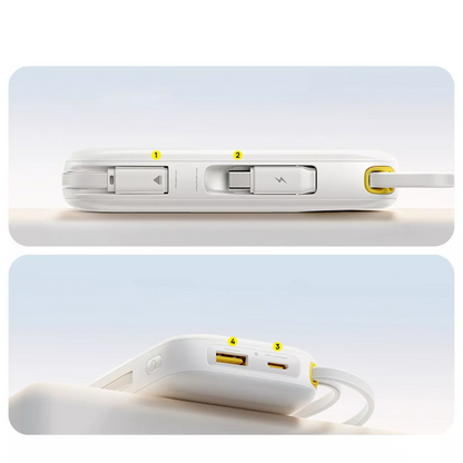 Baseus EnerFill FC31 External Battery, 20000mAh, 45W, QC + PD, 1 x Lightning - 1 x USB-A - 2 x USB-C, White P10082105213-00
