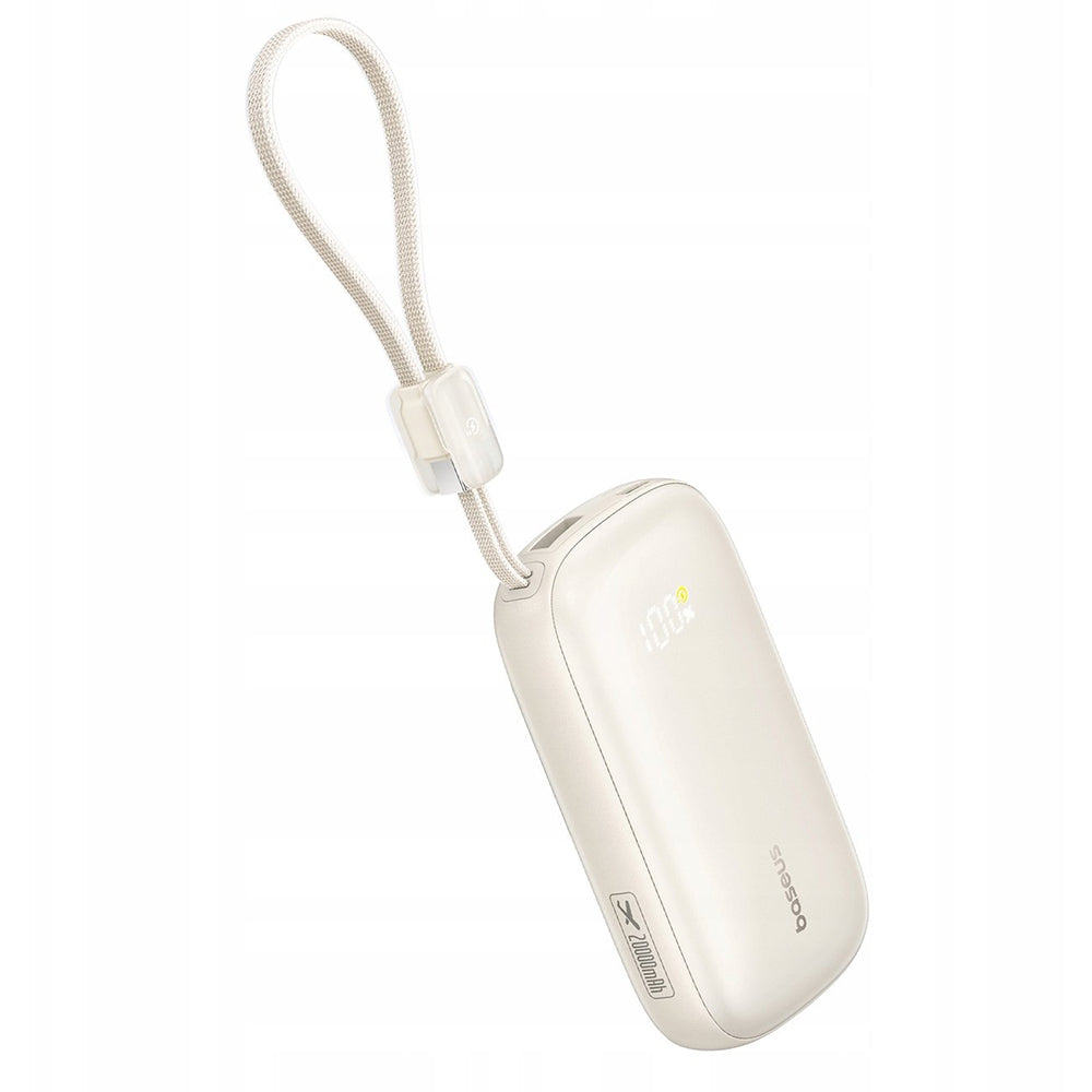 Baseus EnerFill FC21 Qpow 3 Ultra External Battery, 10000mAh, 22.5W, QC + PD, 1 x USB-A - 1 x USB-C, Beige E0027L01