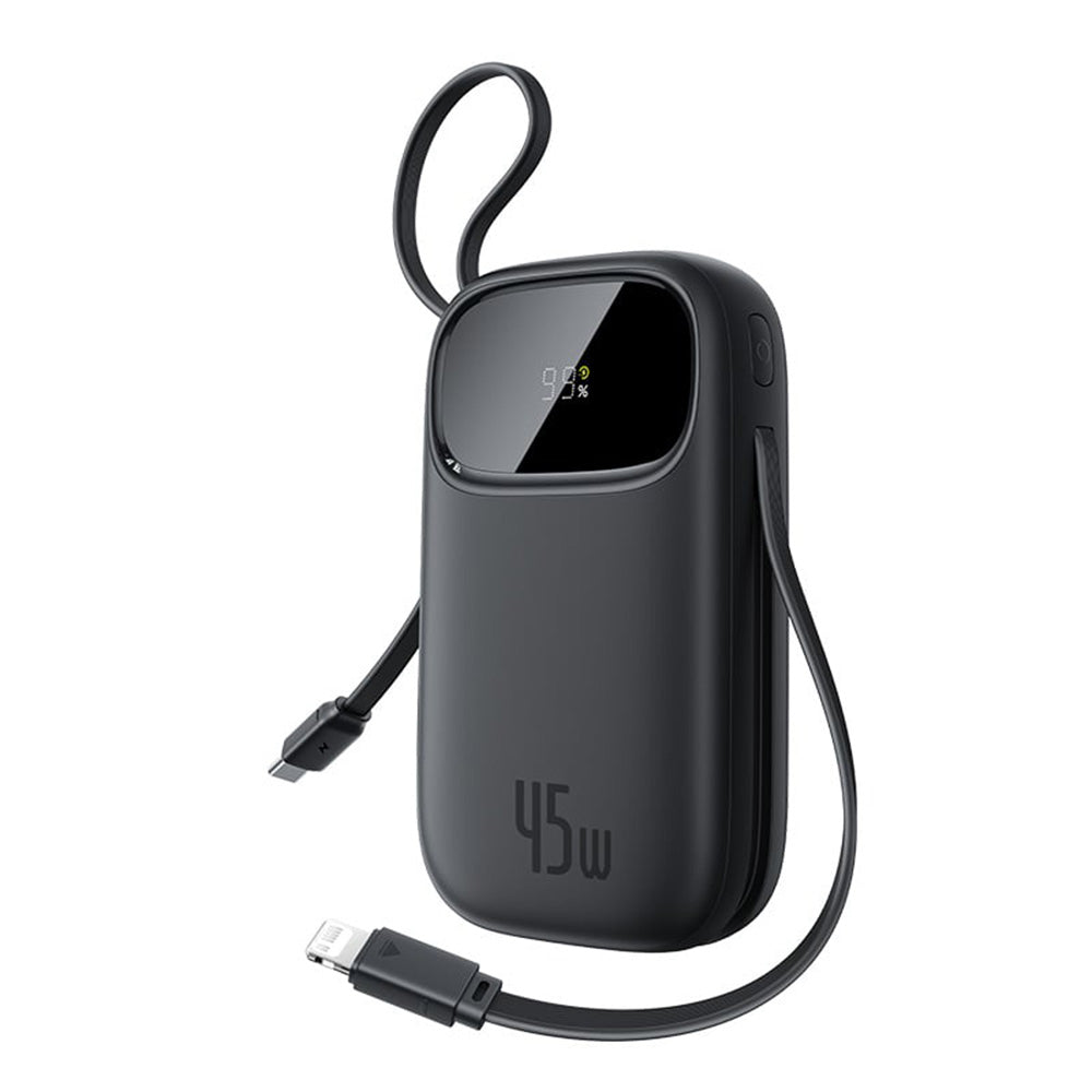 Baseus EnerFill FC31 Qpow 3 External Battery, 10000mAh, 45W, QC + PD, 1 x Lightning - 1 x USB-A - 2 x USB-C, Black E0028C00