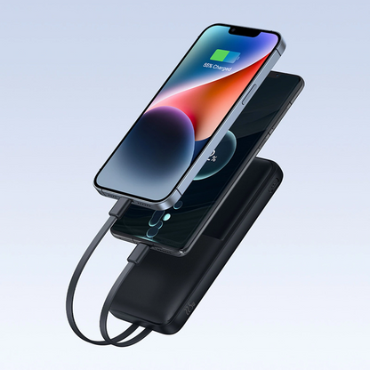 Baseus Lipow External Battery, 10000mAh, 22.5W, QC + PD, 1 x Lightning - 1 x USB-A - 2 x USB-C, Black P10079101123-00