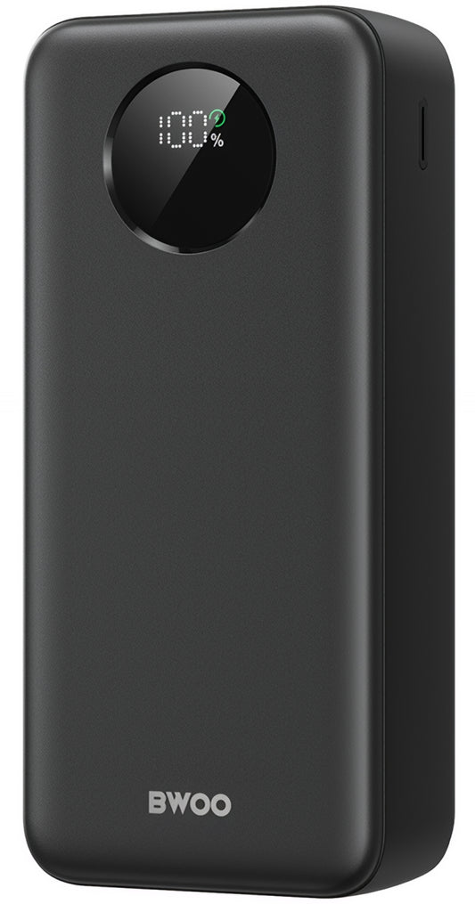 External Battery BWOO BO-P64, 30000mAh, 22.5W, QC + PD, 1 x USB-C - 2 x USB-A, Black